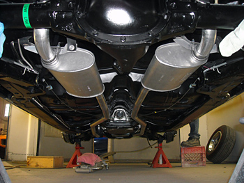 1968 GTO chassis and exhaust detailed 