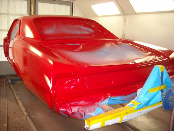 67_GTO_bodyshell_rear_view_in_red