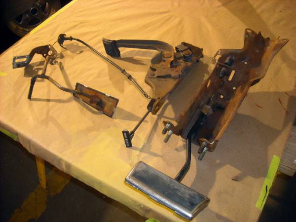 66_GTO_pedal_assemblies_for_disassembly_and_media_blasting