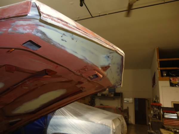 71_GTO_bodywork_on_uderside_of_hood